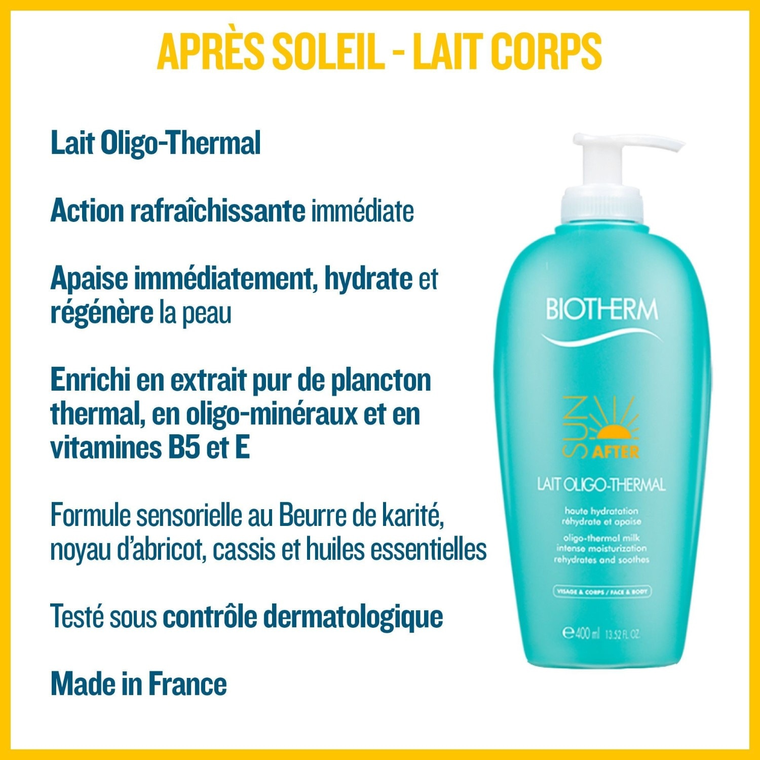 Biotherm Lait Après-Soleil Oligo-Thermal Haute Hydratation