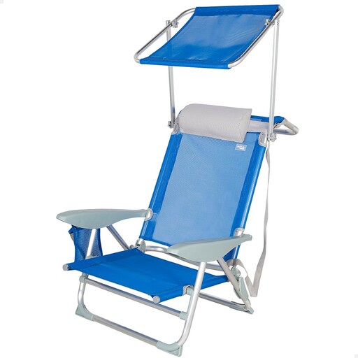 Aktive Beach Chair with Sunshade, Cushion and Pocket
