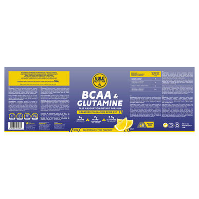 GOLDNUTRITION BCAA Glutamiinijauhe Sitruuna - Lime 300g 300g