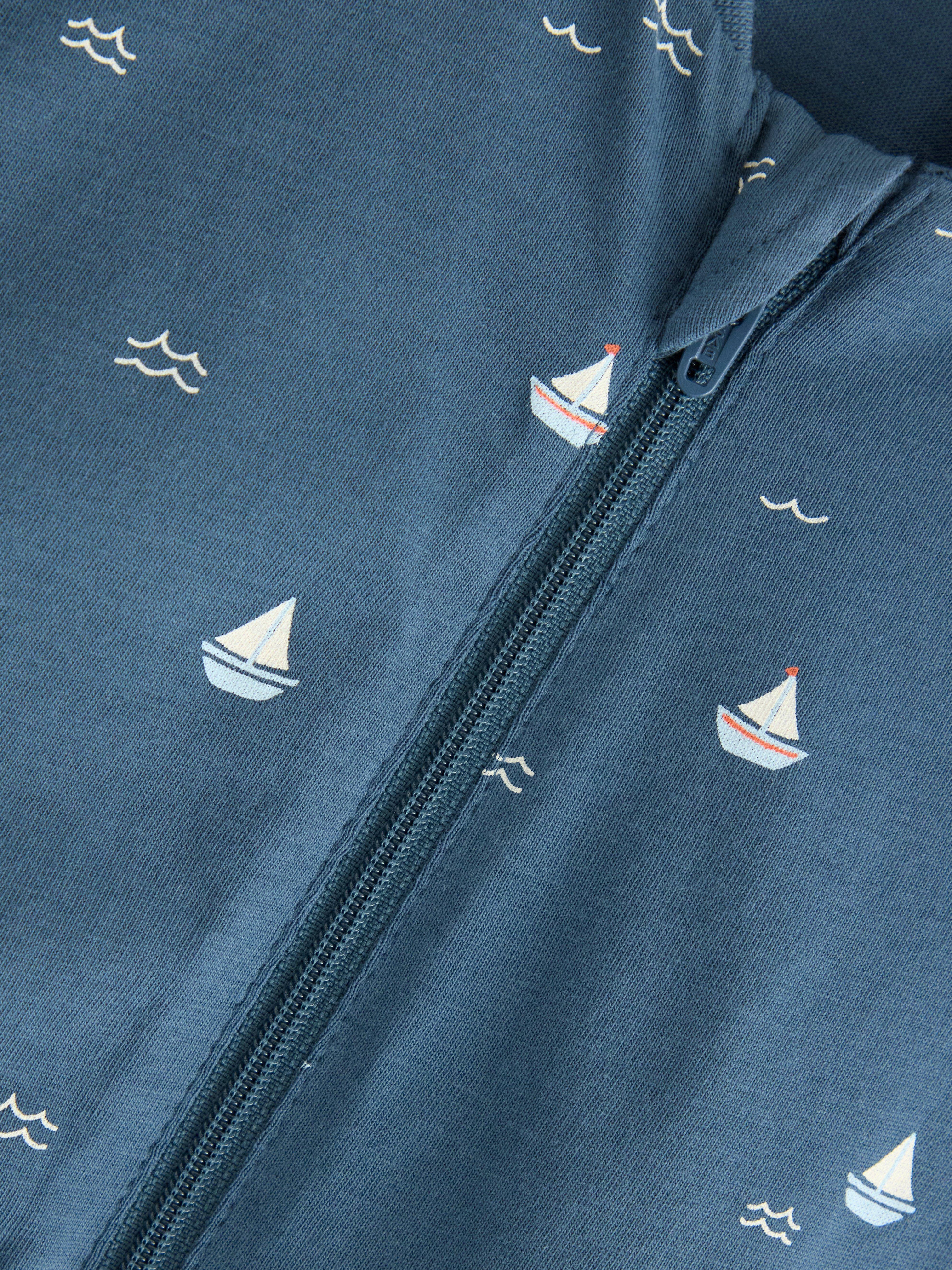 Pijama macacão azul acinzentado