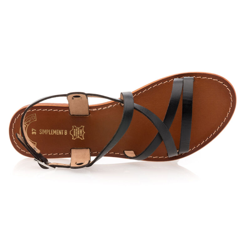 Sorte sandaler / sko med åben tå til kvinder