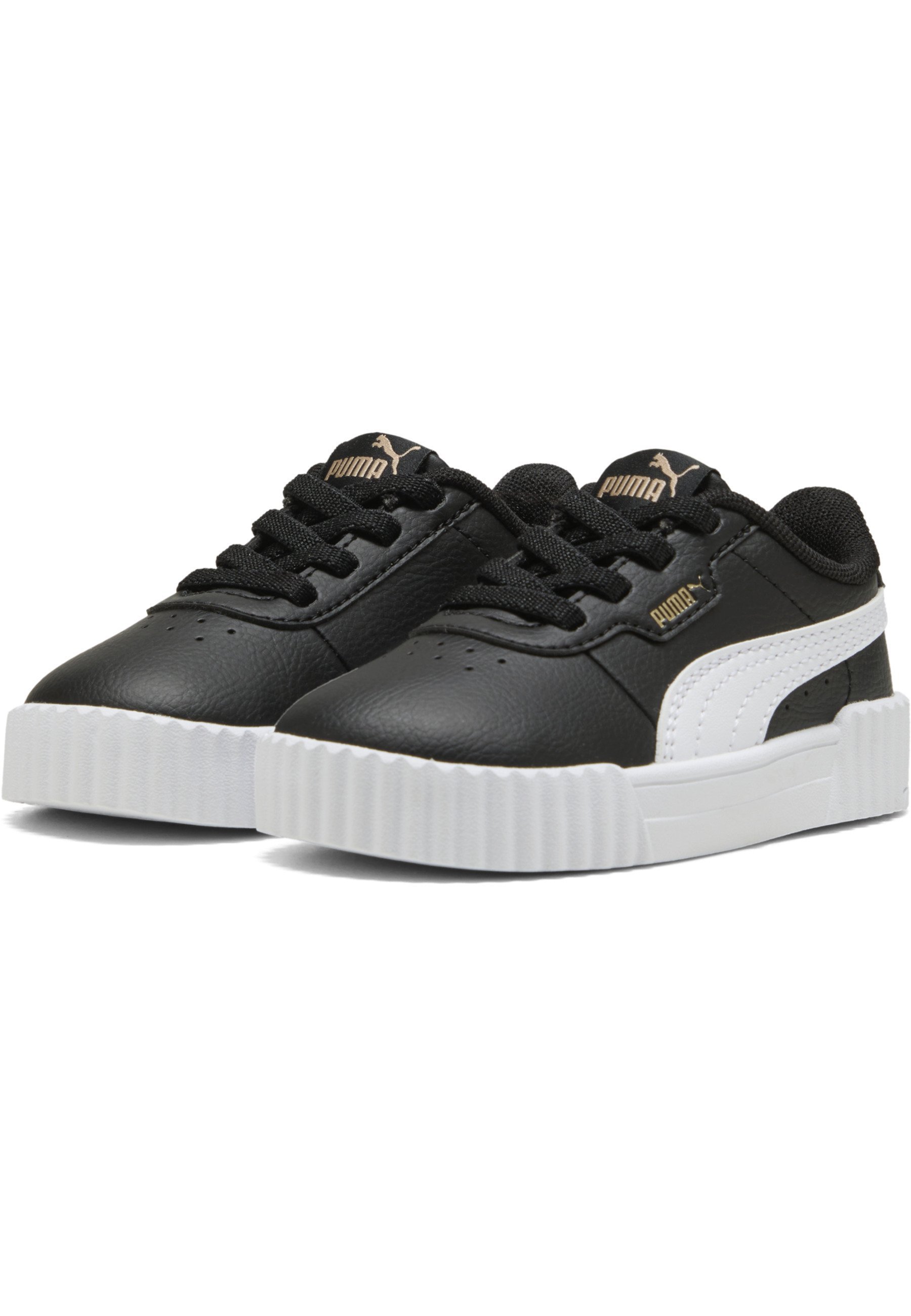 Puma CARINA 3.0 - Sneakers - zwart-wit-goud