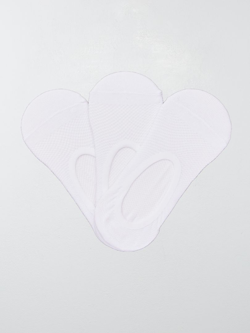 Conjunto de 3 pares de meias fantasmas - Brancas