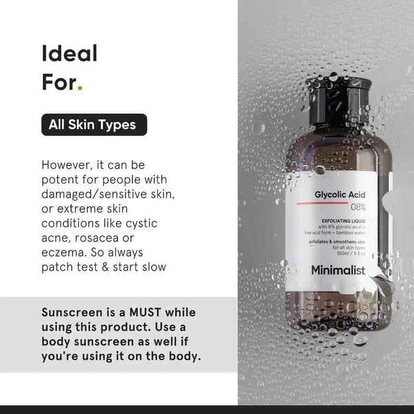 Minimalistisches Glykolsäure-Peeling-Flüssigkeit 0,8 % 150 ml