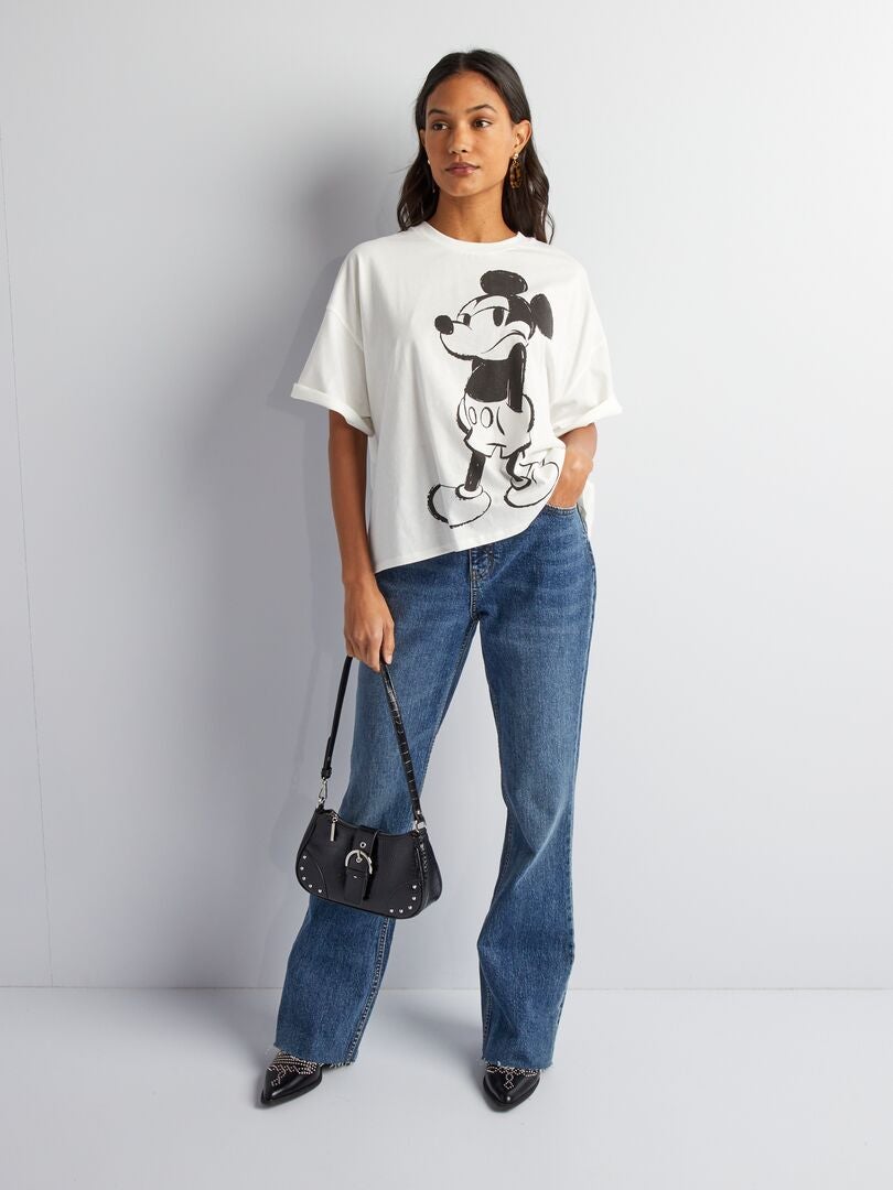 Mickey Mouse T-shirt met korte mouwen - WIT