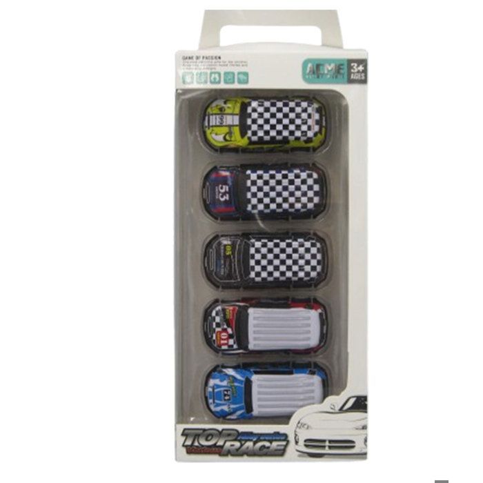 Miniature cars - EQUIP LOISIRS - 1/72 - 5 cars - Friction-powered - Multicolored