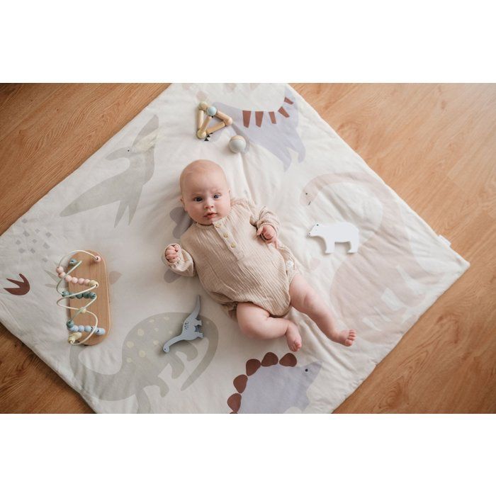 Portable Play Mat - TINEO - 100 x 100 cm - Dinosaurs