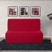 BZ Schlafsofa 140x190 - Roter Stoff - MELISSA