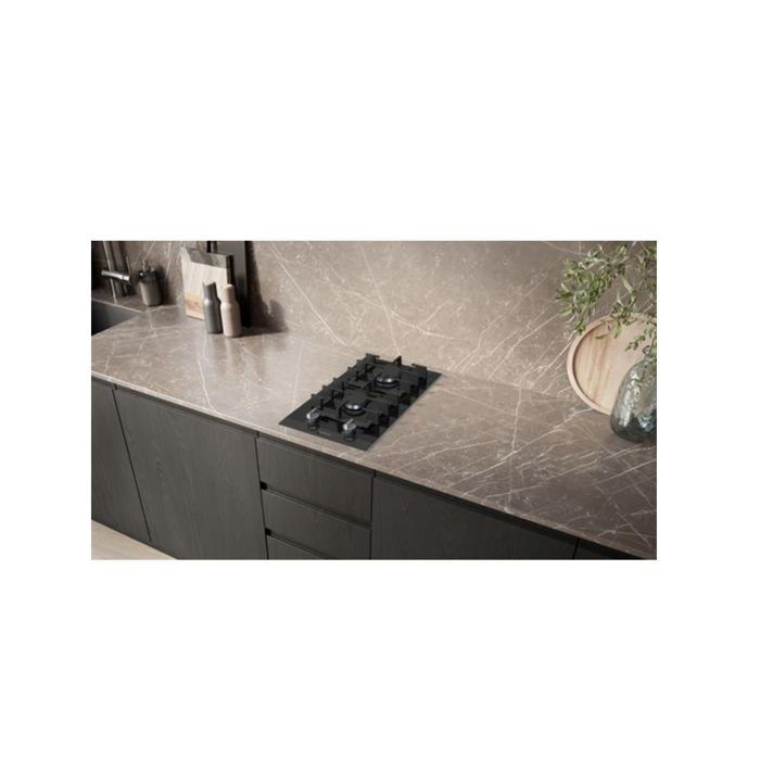 Placa de gas Siemens Domino de 30 cm con 2 quemadores, color negro - ER3A6BI40