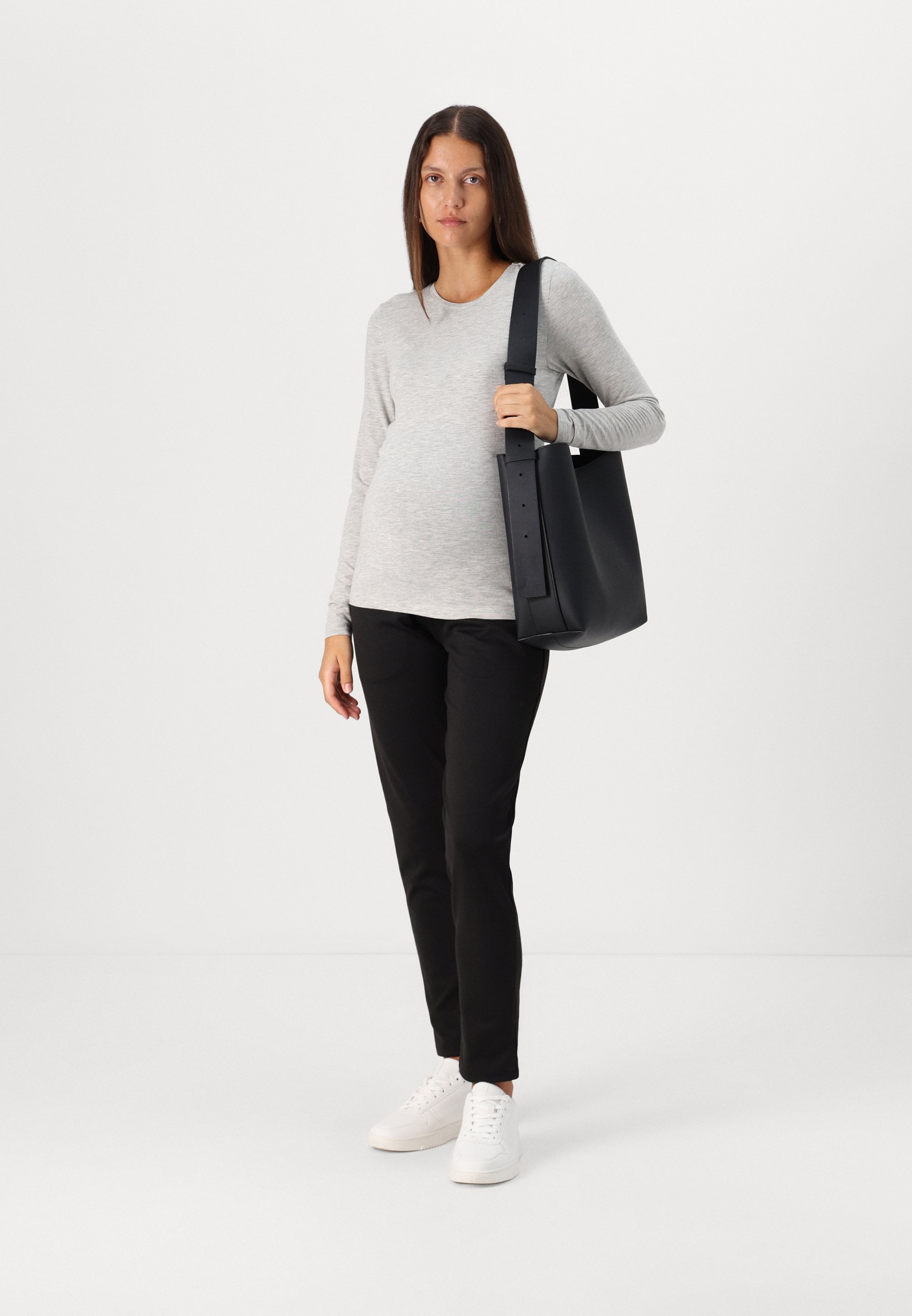 ONLY MATERNITY OLMSIGRID - Maglia a maniche lunghe - grigio chiaro