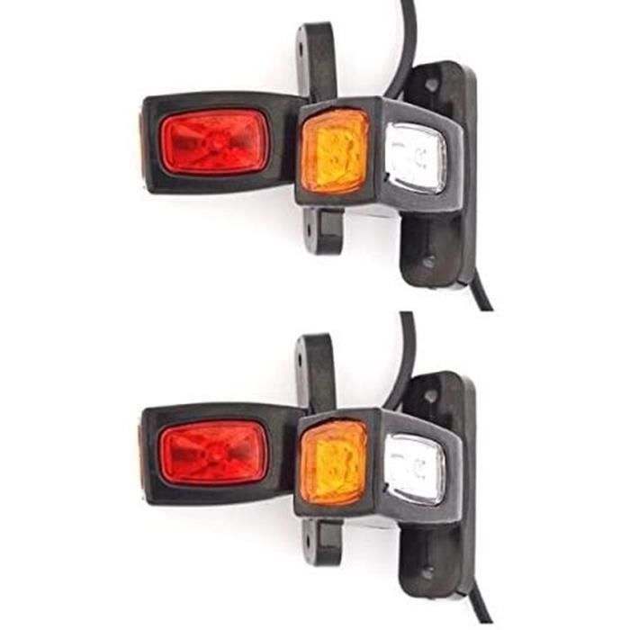 luces de posición laterales traseras de contorno 12V 24V para remolque, furgoneta, caravana, chasis, naranja, blanco, rojo, homologadas con E.