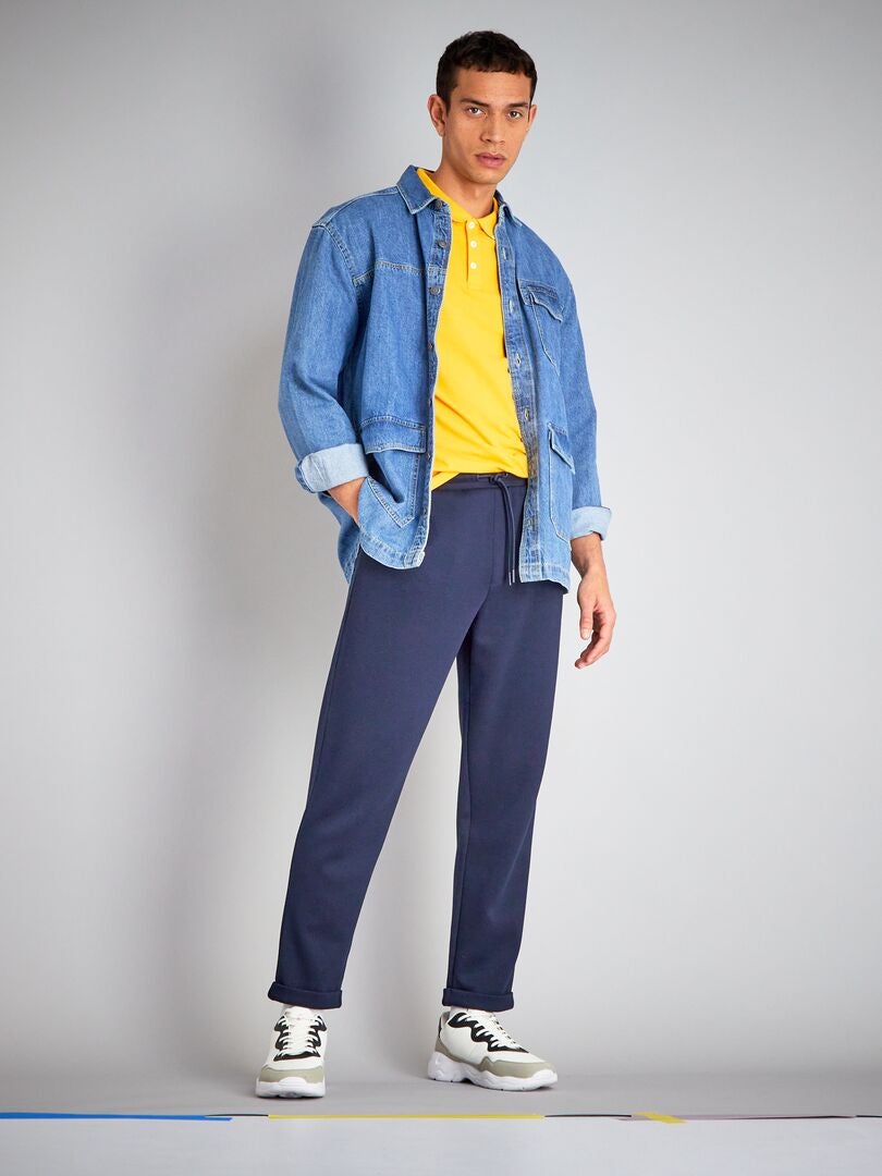 Camisa polo de algodão piqué - AMARELA