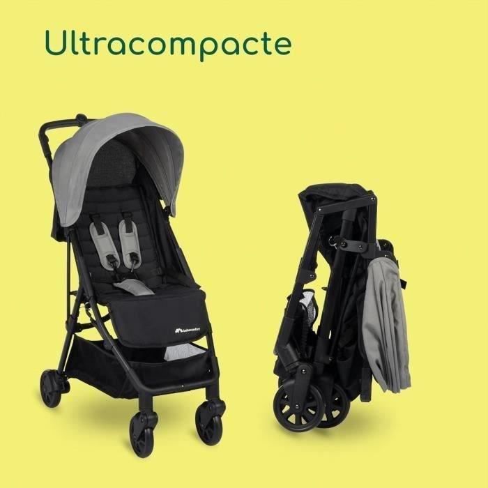 BEBECONFORT Poussette canne ultra compacte TEENY 3D,  4 roues, De la naissance à 4 ans environ (22kg), Tinted gray