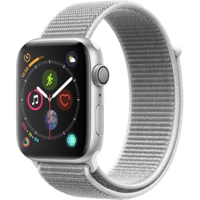 Apple Watch Series 4 GPS - Caja de aluminio plateado de 44 mm - Cierre de hebilla (2018) - Reacondicionado - Excelente estado