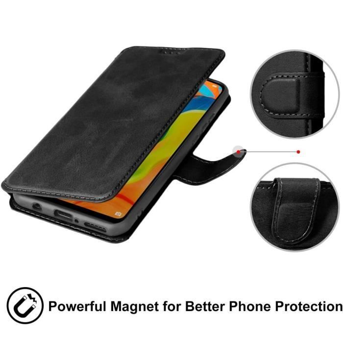 Coque pour Huawei P30 Lite - Lot de 2 Verres Trempés - Noir - Anti Rayure - Élégante - Semi-rigide