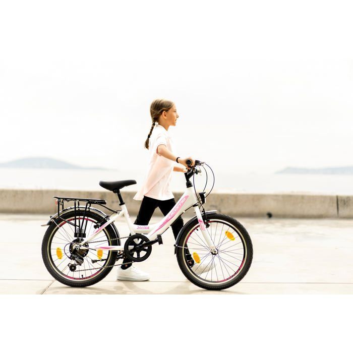 Licorne Bike Stella Premium City Bike 24,26 et 28 pouces – Vélo hollandais, Garçon [20, Rose]