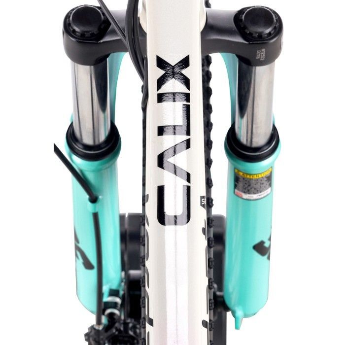 Mountainbike - Verdant CALIX - 26 inch wielen - Leeftijd 10-14 jaar - Vering, schijfremmen, 21 versnellingen - Wit-Roze-Mint