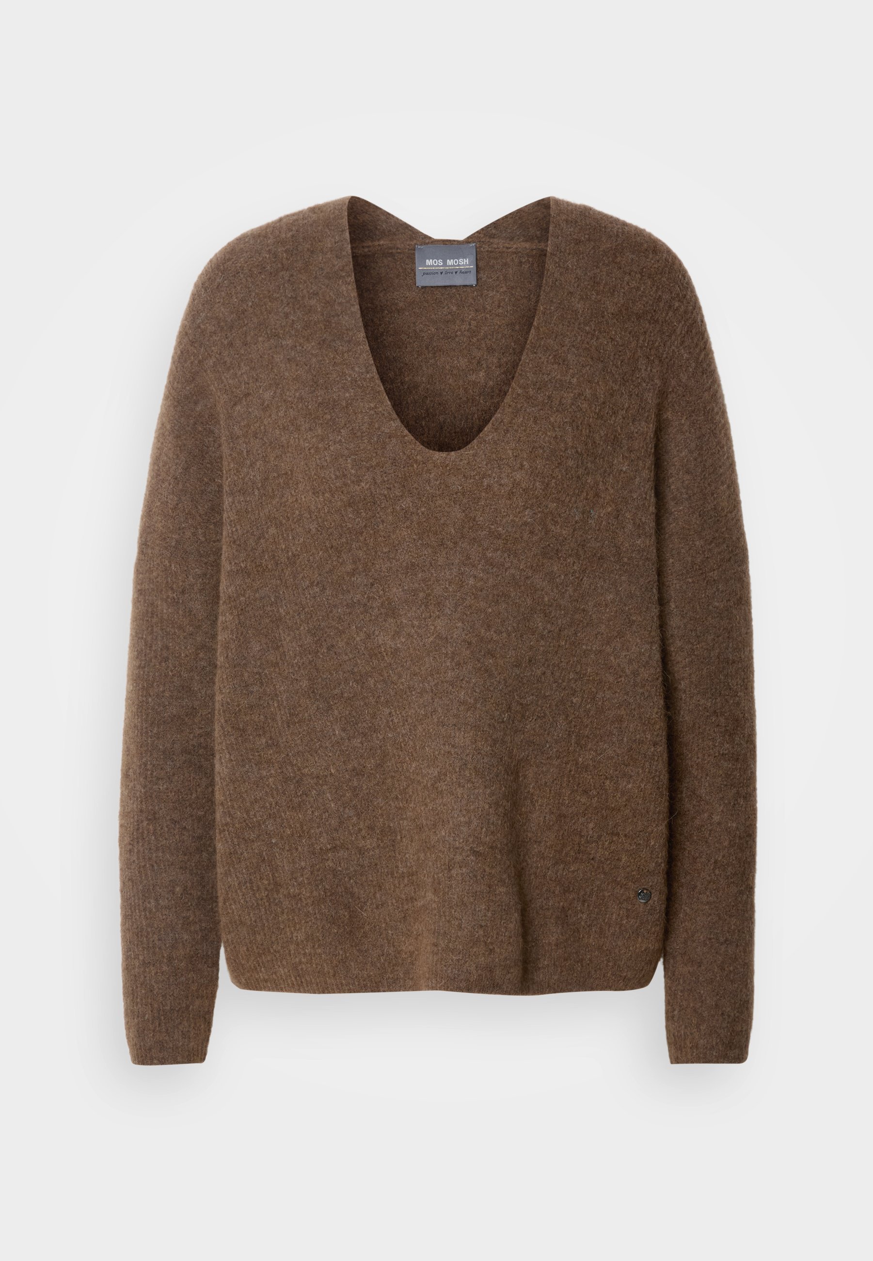 Mos Mosh THORA V-NECK - Jumper - rain drum