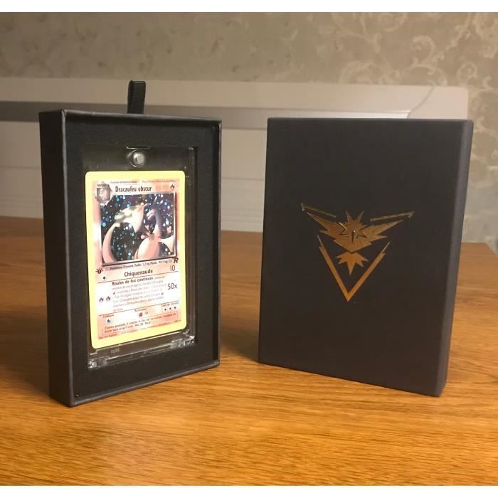 Carte Pokémon Fanmade Dracaufeu Obscur Edition 1 Holographique 4/82 Team rocket Near Mint Boite cadeau