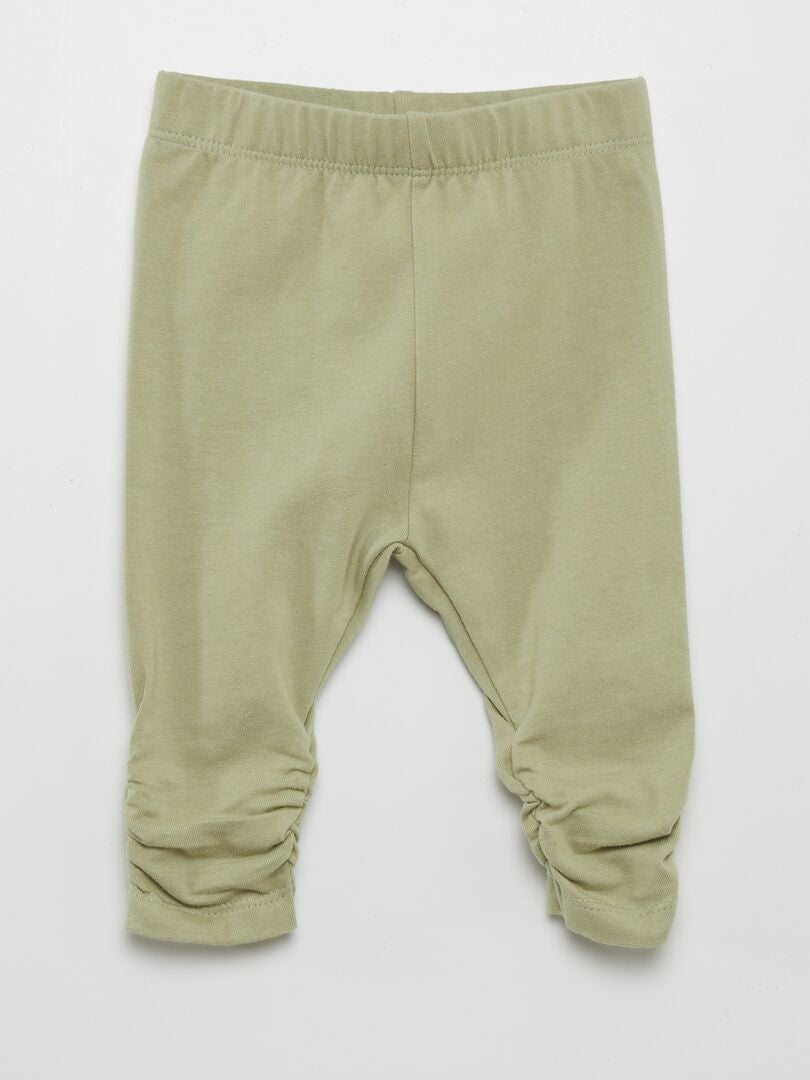 Completo abito + leggings + fascia - 3 pezzi - BEIGE