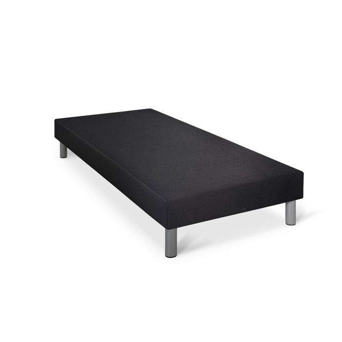 Bed base and mattress set - ENERGY - 90x200 cm - Memory foam - Pocket springs - Black