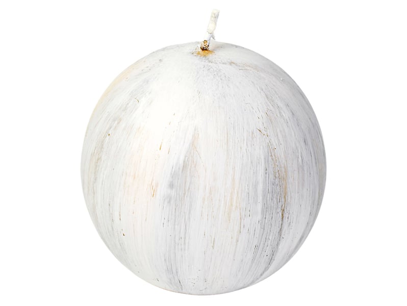 Świeca okrągła White Wood 10 cm
