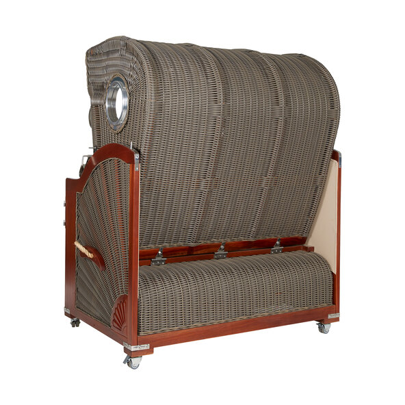 Cadeira de praia premium Romy, mogno