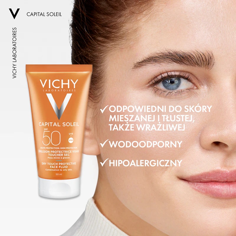 Vichy Capital Soleil Idéal Soleil aizsargājošs matējošs šķidrums sejai ar SPF 50