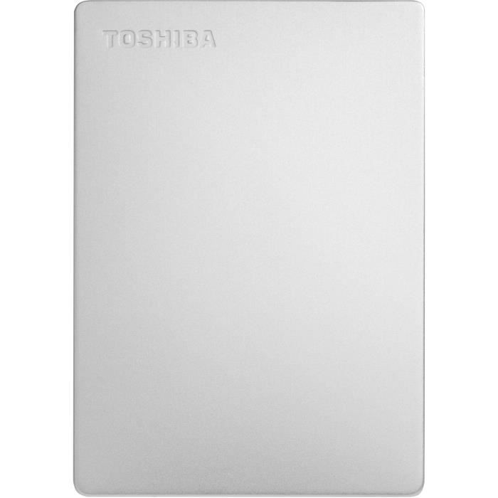 Disco rígido externo - TOSHIBA - Canvio Slim - 2 TB - Prateado