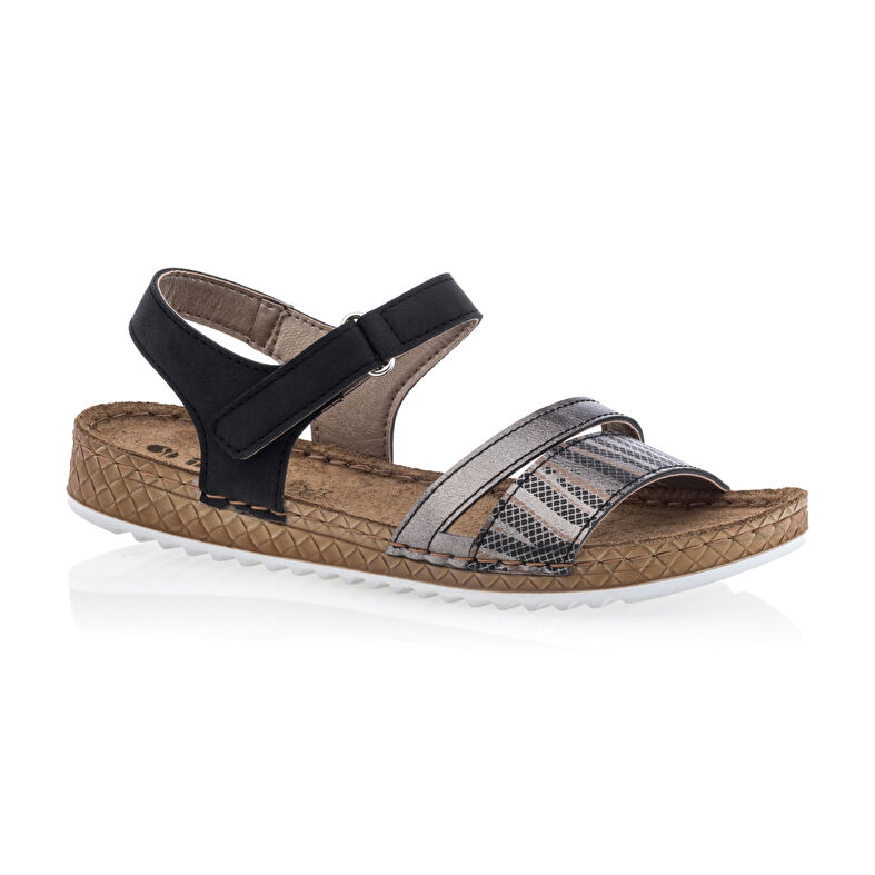 Sandalias negras para mujer / Zapatos de punta abierta