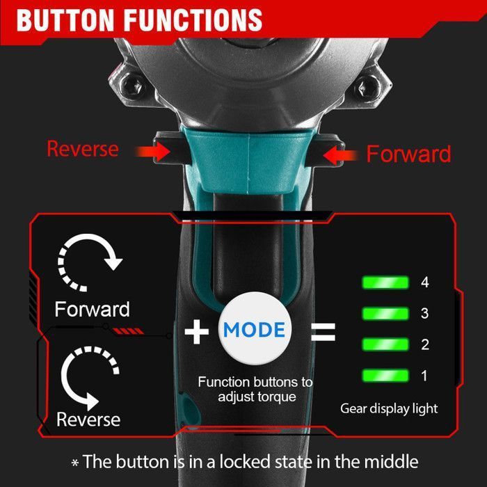 ONEVAN Avvitatore a impulsi senza fili da 1/2 pollice 700 Nm - Con bussola da 21 mm - Blu