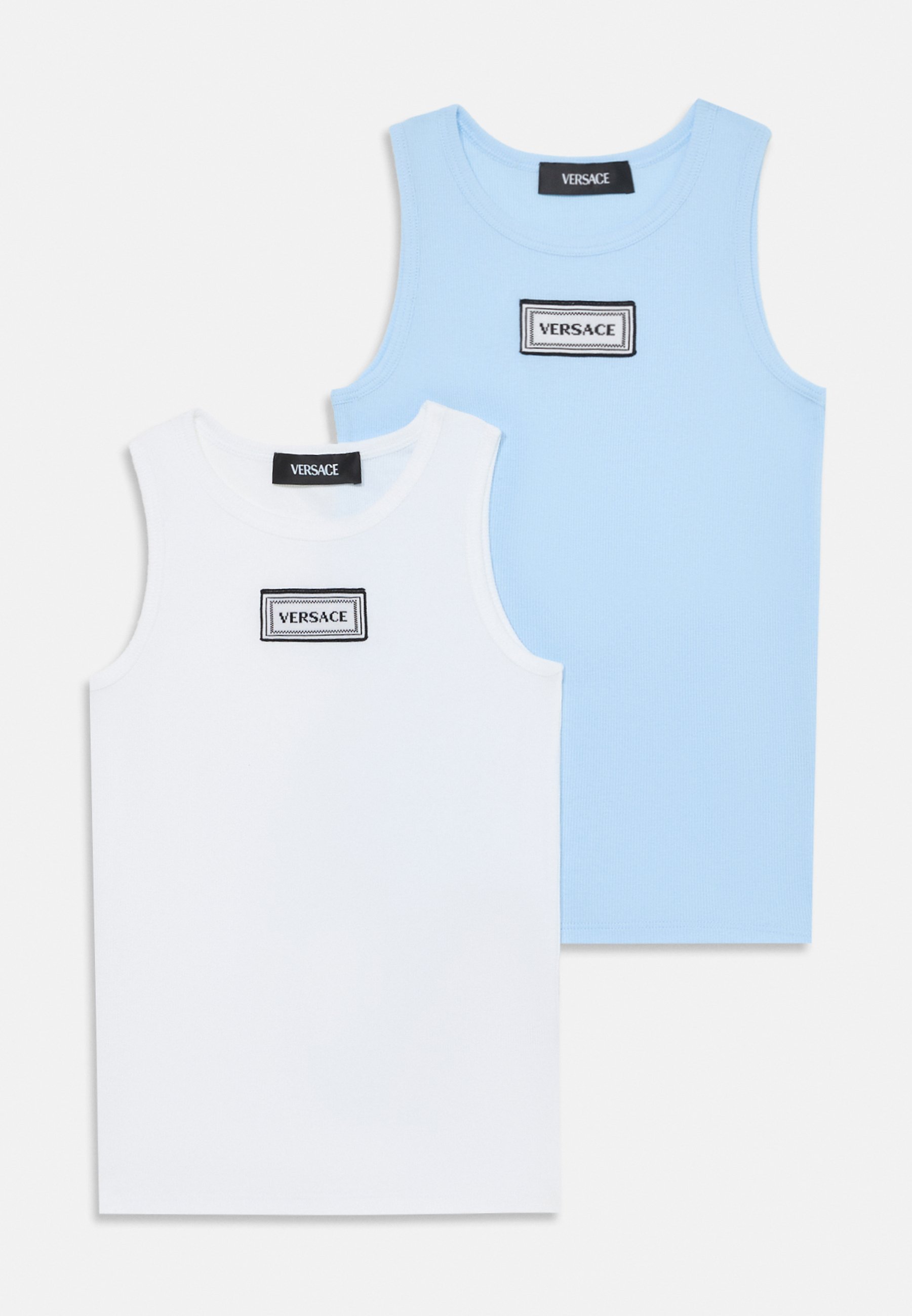 Versace CANOTTIERA UNISEX CONFEZIONE DA 2 - Top - azzurro pastello/bianco