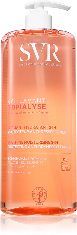 Gel de limpeza SVR Topialyse para pele seca e sensível