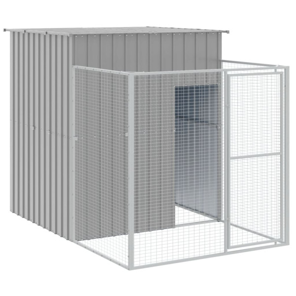 VidaXL buda dla psa Szary 165 x 251 x 181 cm Stal