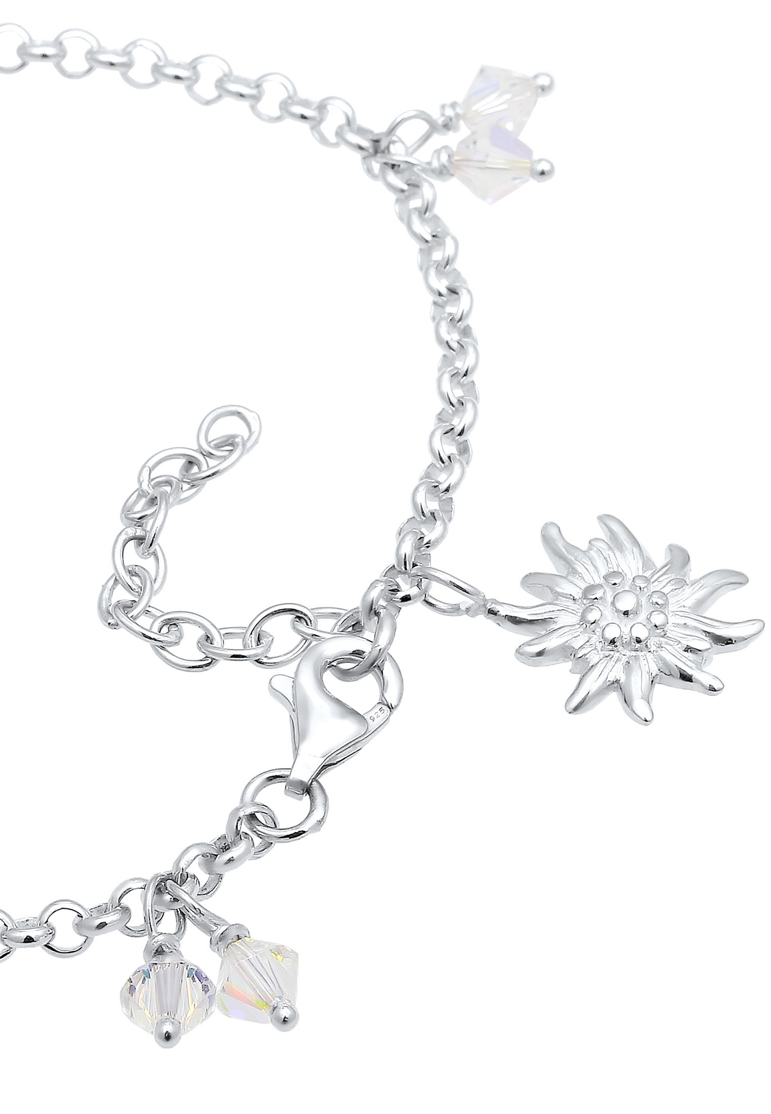 Elli Femmes bracelet de mendicité Costume avec cristaux Argent