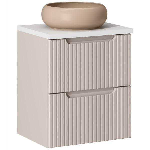 KASZMIROWA szafka NOVA CASHMERE z umywalką i blatem WHITE 50