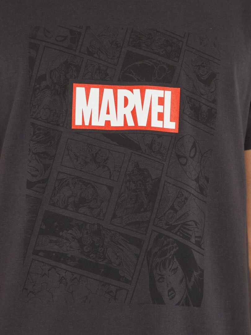 Koszulka z nadrukiem „Marvel” – CZARNY