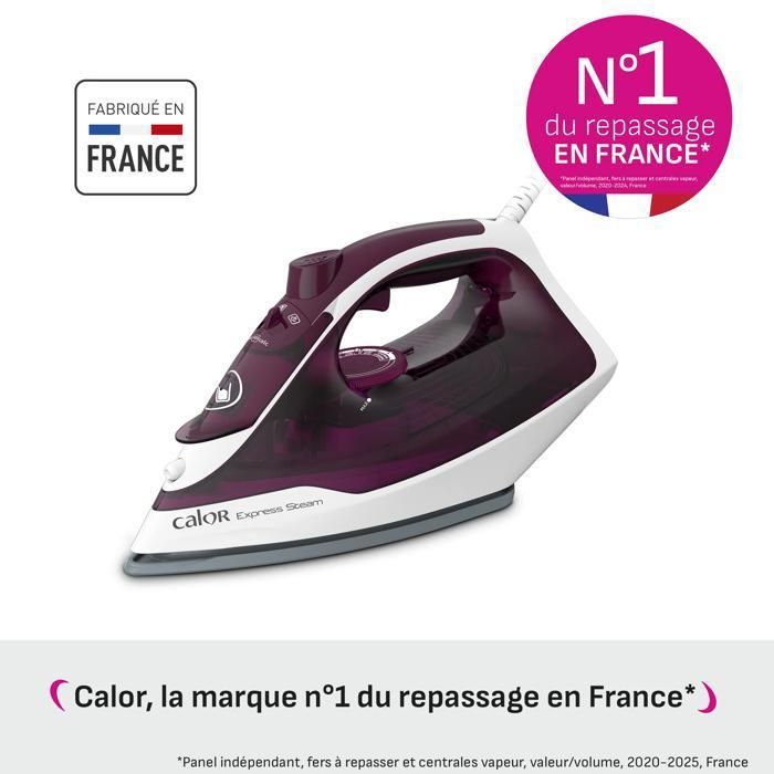 Calor Express Steam Fer à repasser vapeur,  2 400 W, Jusqu'à 160g/min, FV2835C0