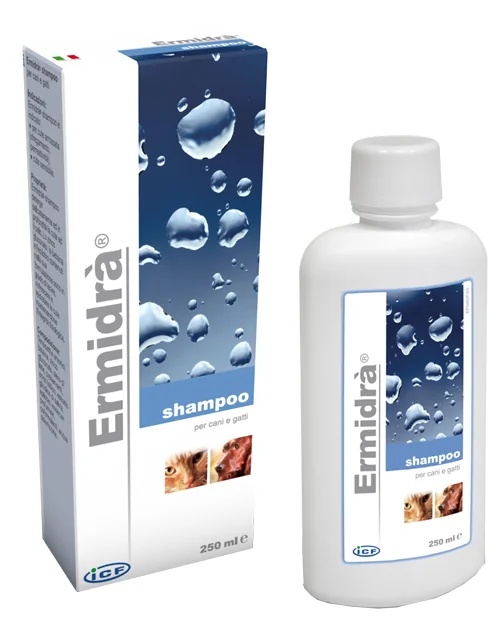 Champú hidratante ICF Ermidra para perros y gatos, 250 ml