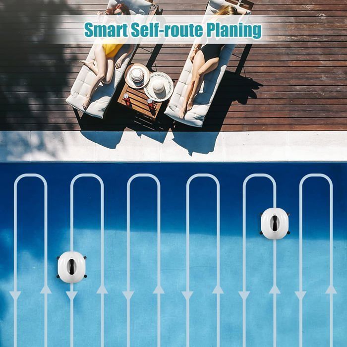 Robô para piscina - BLOSSOM - Modelo 860 pés quadrados - Limpeza potente - 130 minutos - Sem fio