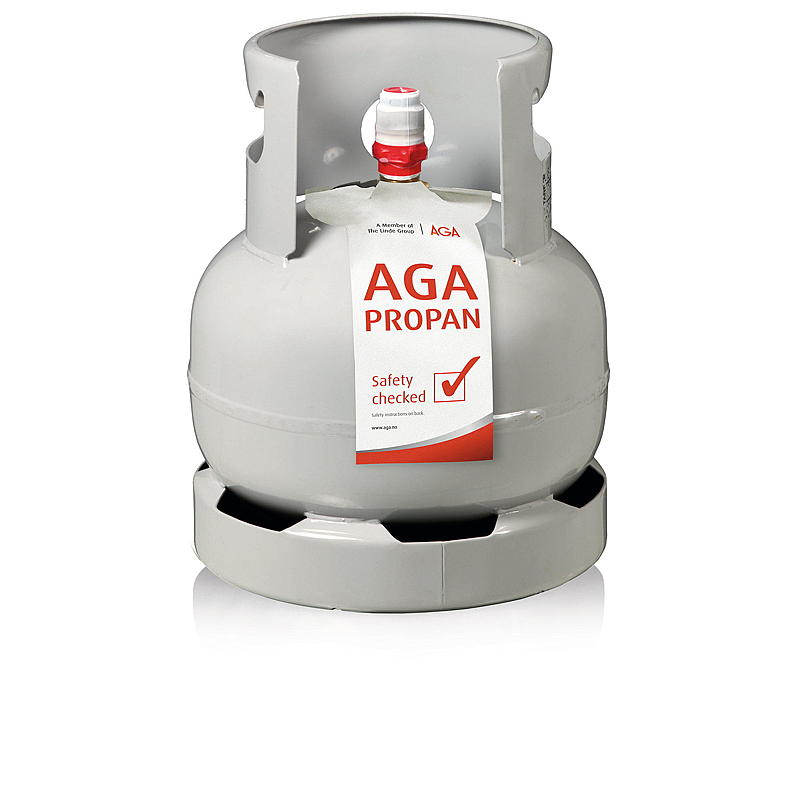 Propan 5 kg Stål, udskiftning, Aga