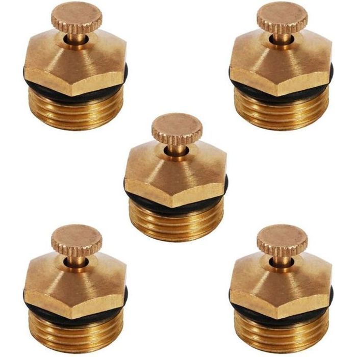 Conjunto de 5 bicos de pulverização em latão para sistema de pulverização centrífuga ajustável de 12 polegadas com atomizador de água.