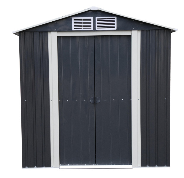 Domek metalowy ogrodowy narzędziowy składzik na drewno 125x195x197 DM1000