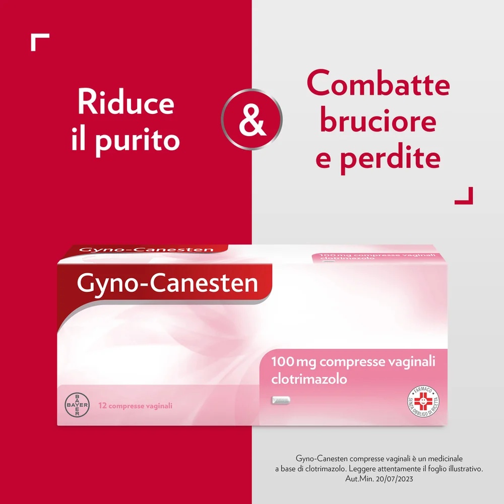 GYNOCANESTEN Gyno-Canesten 12 comprimés Candida, démangeaisons, brûlures, écoulement