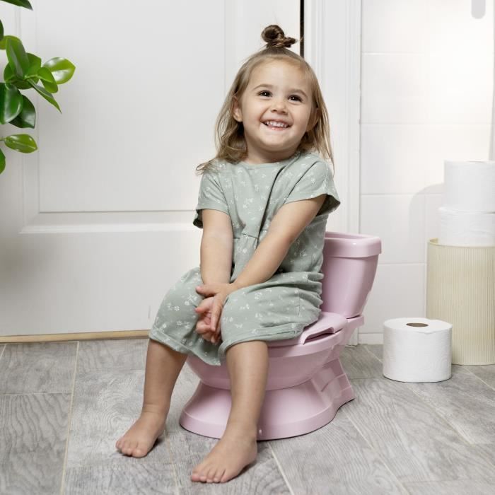 INGENUITY minitoilet voor meisjes met ingebouwde toiletbrilverkleiner en muzikale spoelfunctie.