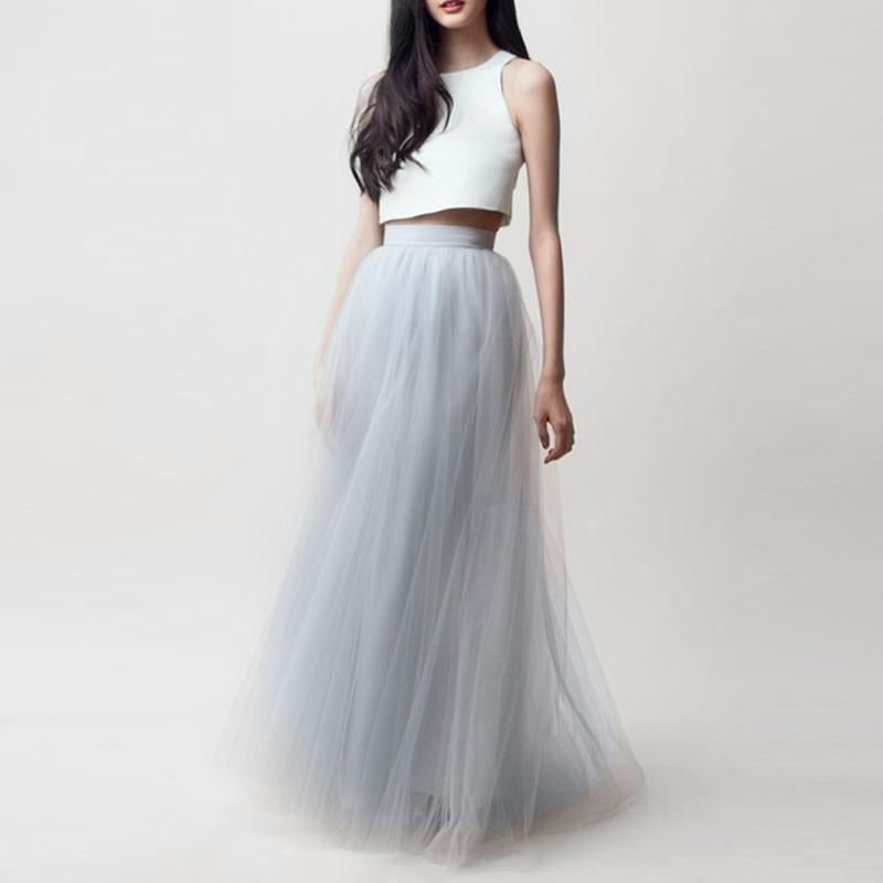 Jupe longue maxi à 5 couches pour femme, jupe en tulle, jupe trapèze, jupe longue maxi sur mesure, jupe Saia