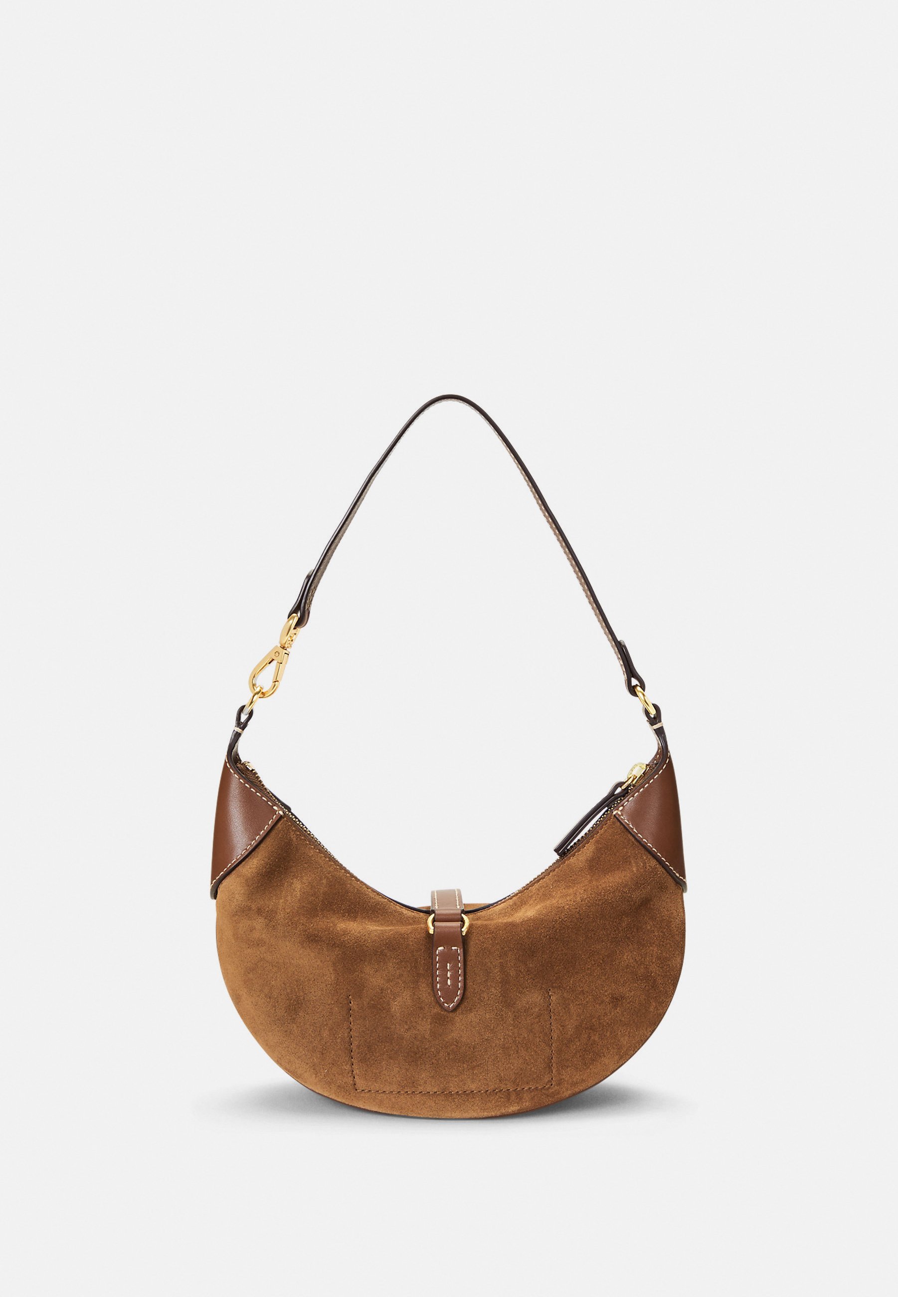 Polo Ralph Lauren POLO ID SUEDE MINI VÁLLÓTÁSKA - Kézitáska - fahéj/cuio