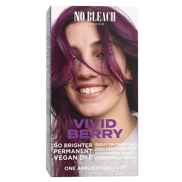 Komplet za trajno vegansko barvanje No Bleach London Vivid Berry