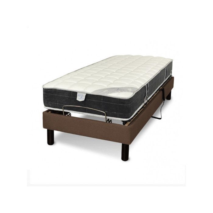 Conjunto de cama eléctrica Essenzia Zen RELAXATION marrón - Muelles clásicos 2x70x190 Muelles