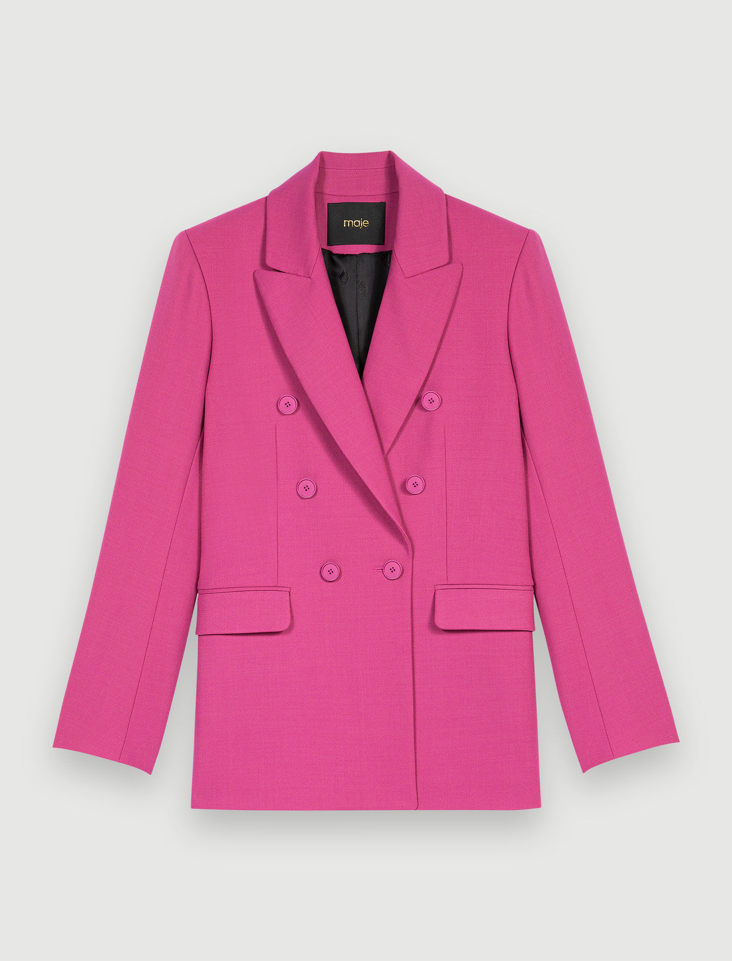 Sacou american elastic cu două rânduri de nasturi - Bois de Rose
